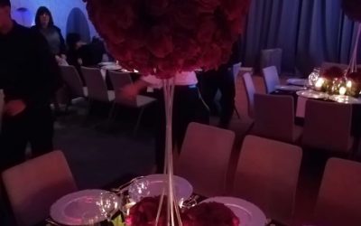 Diner gala centre de table fleurie